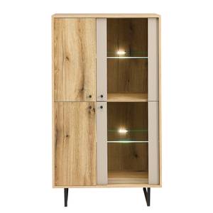 Beleuchtetes Highboard Cappya Eiche Evoke Dekor / Hellgrau