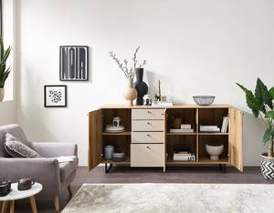 Sideboard Cappya Eiche Evoke Dekor / Hellgrau