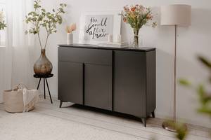 Sideboard Balgan 133 cm Anthrazit / Schiefer Dekor