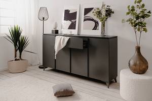 Sideboard Balgan 177 cm Anthrazit / Schiefer Dekor