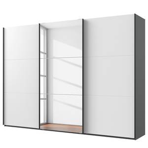 Schwebetürenschrank Level36 216 cm Typ B Weiß / Graphit - Breite: 300 cm - Mit Spiegeltür/-en