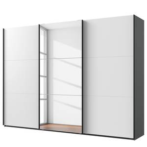 Schwebetürenschrank Level36 236 cm Typ B Weiß / Graphit - Breite: 300 cm - Mit Spiegeltür/-en