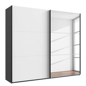 Schwebetürenschrank Level36 236 cm Typ B Weiß / Graphit - Breite: 250 cm - Mit Spiegeltür/-en