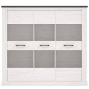 Highboard Hassri 160 cm Weißkiefer Dekor / Grau