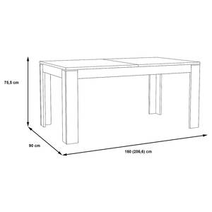 Ausziehbarer Esstisch Hassri Weißkiefer Dekor / Grau