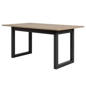 Eettafel Maizana met uitschuiffunctie Eikenhouten look/Antracietkleurig