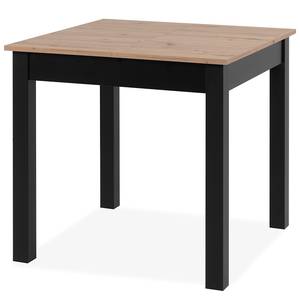 Eettafel Galatan met uitschuiffunctie Eikenhouten look/Antracietkleurig - 80 x 80 cm