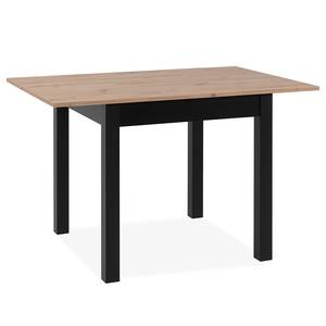 Eettafel Galatan met uitschuiffunctie Eikenhouten look/Antracietkleurig - 80 x 80 cm