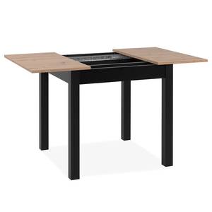 Eettafel Galatan met uitschuiffunctie Eikenhouten look/Antracietkleurig - 80 x 80 cm