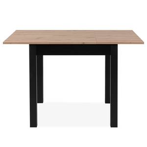 Eettafel Galatan met uitschuiffunctie Eikenhouten look/Antracietkleurig - 80 x 80 cm