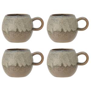 Tasse Paula mit Henkel Typ F 4er-Set Steingut - Mehrfarbig