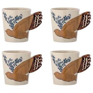 Tasse Hezha Vogel 4er-Set Steingut - Grün