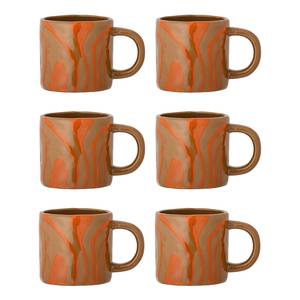 Becher Ninka 6er-Set Steingut - Orange