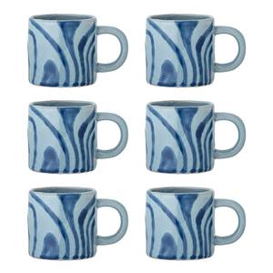 Becher Ninka 6er-Set Steingut - Blau