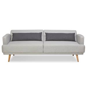 3-Sitzer Sofa Spineda Grau - Massivholz - Textil - 214 x 83 x 86 cm