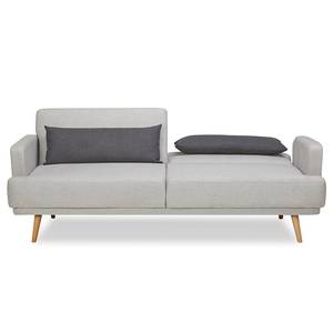 3-Sitzer Sofa Spineda Grau - Massivholz - Textil - 214 x 83 x 86 cm