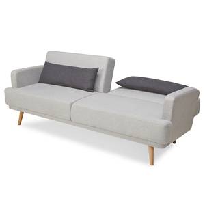 3-Sitzer Sofa Spineda Grau - Massivholz - Textil - 214 x 83 x 86 cm