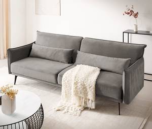 3-Sitzer Sofa Murokur Grau - Metall - Massivholz - Textil - 207 x 88 x 86 cm