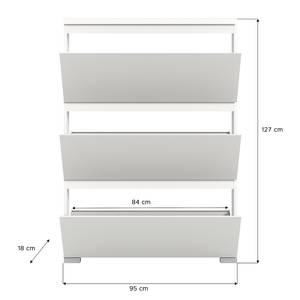 Schuhkipper Flabo mit 3 Klappen Weiß - Breite: 95 cm