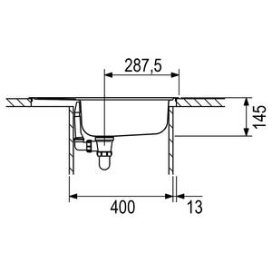 Küchenzeile High-Line Touch Variante A Alpinweiß / Schiefergrau - Breite: 180 cm - Ausrichtung rechts - Mit Elektrogeräten