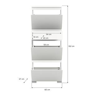 Schuhkipper Flabo 152 cm hoch Weiß / Grau