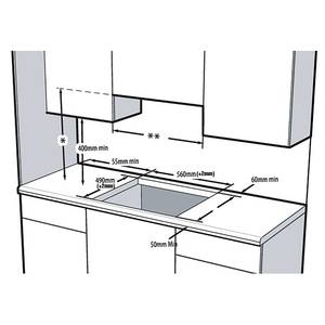 Küchenzeile Low-Line Touch Variante C Alpinweiß / Schiefergrau - Breite: 240 cm - Ausrichtung links - Mit Elektrogeräten