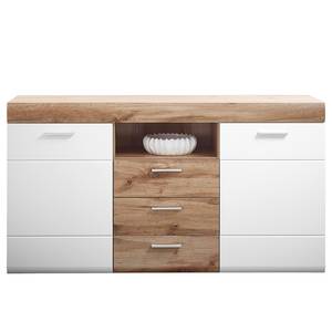 Dressoir Loctuga mat wit/antiek eikenhouten look