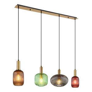 Hanglamp Normy ijzer/gekleurd glas - meerdere kleuren - Aantal lichtbronnen: 4