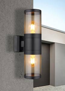 Lampada da parete Xeloo A Acciaio inox / Vetro acrilico - 2 punti luce - Nero