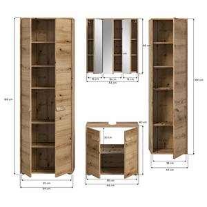 Badezimmerset Folster 4-teilig Holz - Holzwerkstoff - 202 x 189 x 34 cm