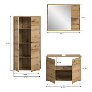 Badezimmerset Folster 3-teilig Typ C Holz - Holzwerkstoff - 163 x 189 x 34 cm