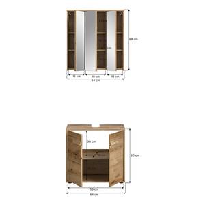 Badezimmerset Folster 2-teilig Typ A Holz - Holzwerkstoff - 64 x 189 x 34 cm