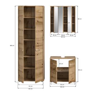 Badezimmerset Folster 3-teilig Typ A Holz - Holzwerkstoff - 143 x 189 x 34 cm