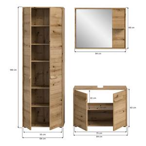 Badezimmerset Folster 3-teilig Typ E Holz - Holzwerkstoff - 143 x 189 x 34 cm