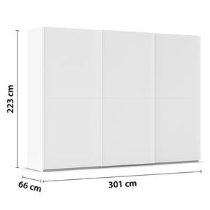 Schwebetürenschrank Fifty Alpinweiß - Breite: 301 cm