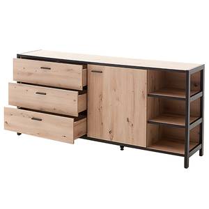 Sideboard Simaya mit Fächern Balkeneiche Dekor / Anthrazit