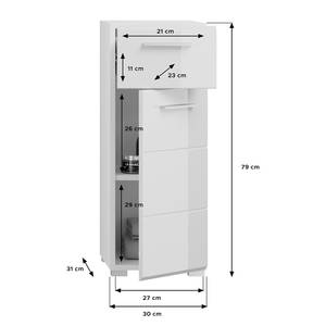 Unterschrank Dießen Weiß - Holzwerkstoff - 30 x 79 x 31 cm