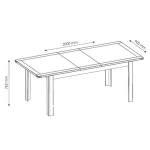 Ausziehbarer Esstisch NatureStar Kernbuche massiv