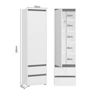 Garderobenschrank Kilden Weiß / Grau