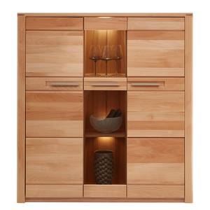 Wohnwand NatureStar 3-tlg mit Highboard Inkl. Beleuchtung - Kernbuche teilmassiv