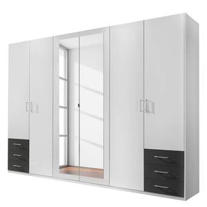 Drehtürenschrank Fügen Weiß / Graphit - Breite: 270 cm