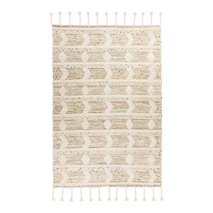 Kurzflorteppich Bohist 400 Wolle / Baumwolle - Creme / Beige - 160 x 230 cm