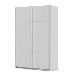 Schwebetürenschrank Quadra - Uni Seidengrau - Breite: 136 cm