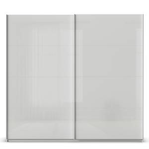 Schwebetürenschrank Quadra - Glasfront Seidengrau - Breite: 226 cm