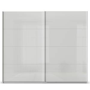 Schwebetürenschrank Quadra - Glasfront Seidengrau - Breite: 271 cm