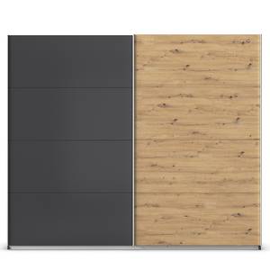 Schwebetürenschrank Quadra - Zweifarbig Graumetallic - Breite: 271 cm