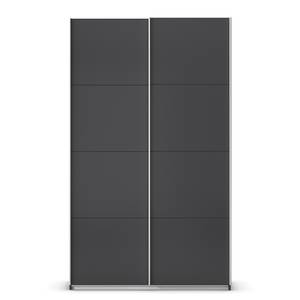 Schwebetürenschrank Quadra - Uni Graumetallic - Breite: 136 cm