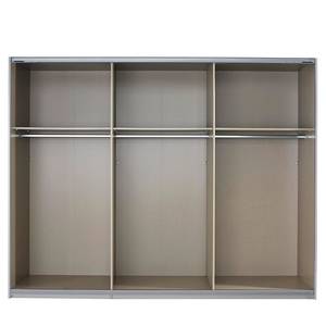 Schwebetürenschrank Quadra Glas&Spiegel Alpinweiß - Breite: 271 cm