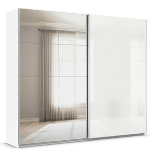 Schwebetürenschrank Quadra Glas&Spiegel Alpinweiß - Breite: 271 cm