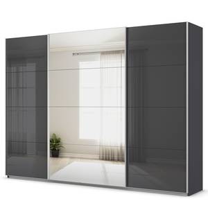 Schwebetürenschrank Quadra Glas&Spiegel Graumetallic - Breite: 315 cm